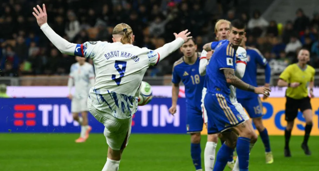 Haaland scores vs Italy