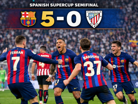 Barcelona Dominate Athletic Bilbao in Super Cup Semi-Final