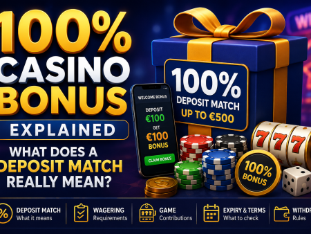 100% Casino Bonus Explained – What Does a Deposit Match Really Mean?