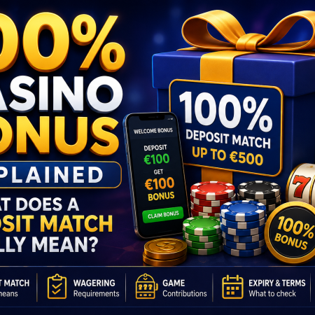 100% Casino Bonus Explained – What Does a Deposit Match Really Mean?